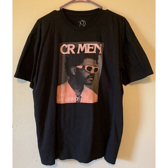 RARE The Weeknd Cr Men T Shirt XL Black Official XO Merchandise Afterhours Era - Picture 1 of 6